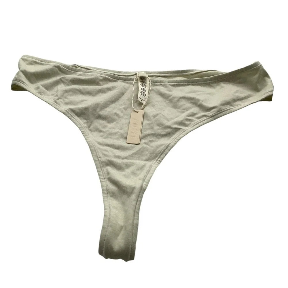 SKIMS Cotton Jersey Cheeky Tanga Bone Neutral Underwear Womens Size 4X NEW